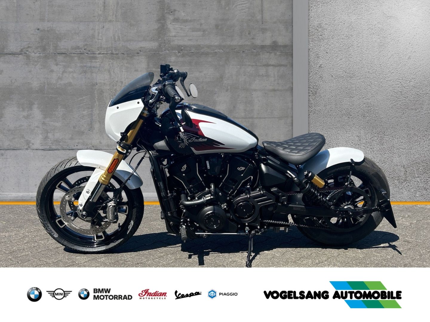 Fahrzeugabbildung Indian Scout 101 / Heckumbau / Klappenauspuffanlage /