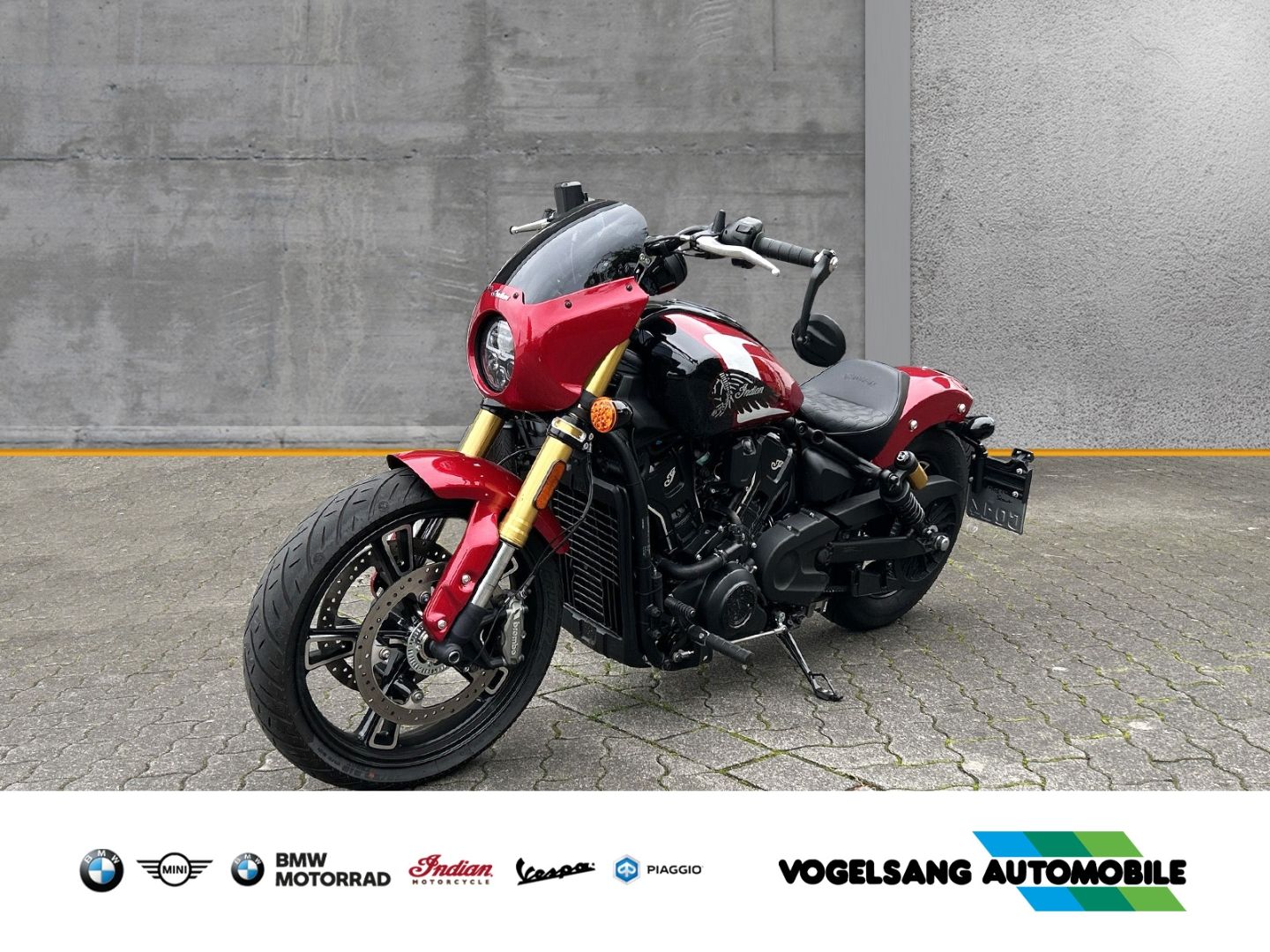 Indian Scout 101 , mit Klappenauspuffanlage, Navigation