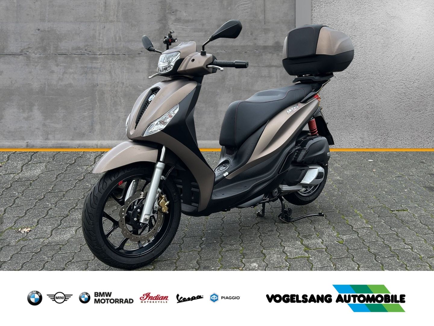 Piaggio Medley 150 Sport, I-Get, Topcase mit Rückenpolst
